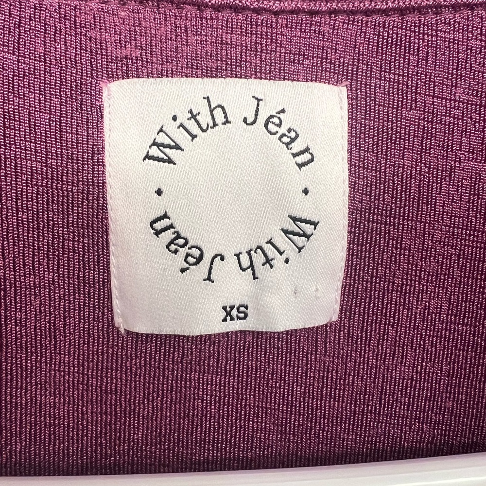 With Jean Shimmering Purple Top XS